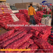 Plastic String Bags for Onions,5-50kgs Drawstring Onion Sacks for Sale